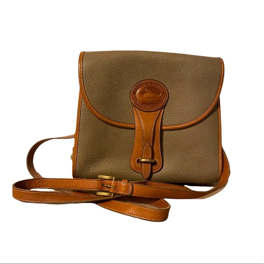 Dooney & Bourke Vintage Taupe Essex All Weather Leather Crossbody/ Shoul…
